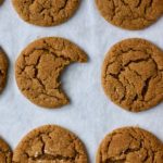 Someone took a bite out of one of those crackly-surfaced gingersnaps