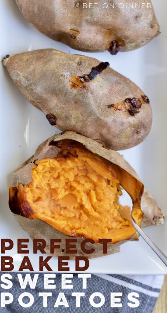 Making perfect baked sweet potatoes is easy with a few tricks. I love how these come out with the perfect texture every time!