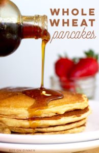 Whole wheat pancakes that are delicious and simple to make!