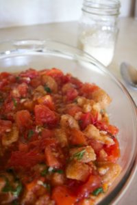 rustic tomato bake ready for cheese