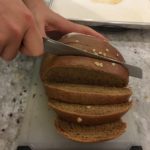 slicing outback bread
