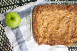 apple cake fresh from the oven