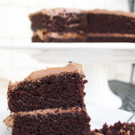 chocolate cake with chocolate icing