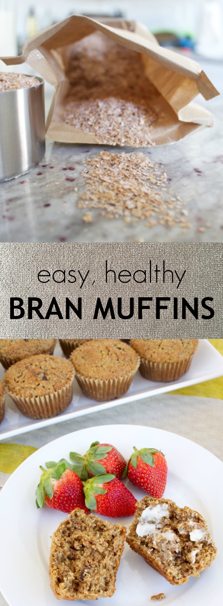 Healthy, whole-grain bran muffins are tender yet textured, get a burst of sweetness from raisins, and have a secret ingredient!