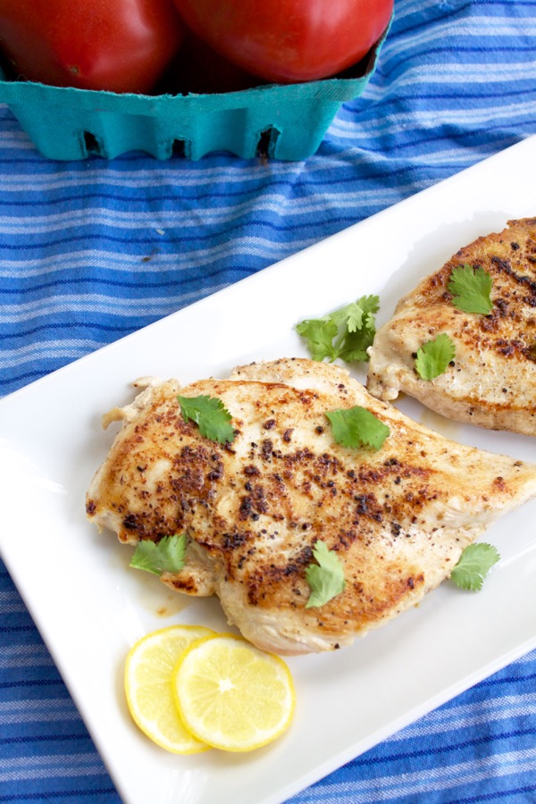 This quick and easy pan-seared chicken takes less than 15 minutes from fridge to plate. It's juicy, with a salty-seared exterior, and endlessly versatile!