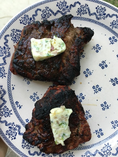 steak with compound butter