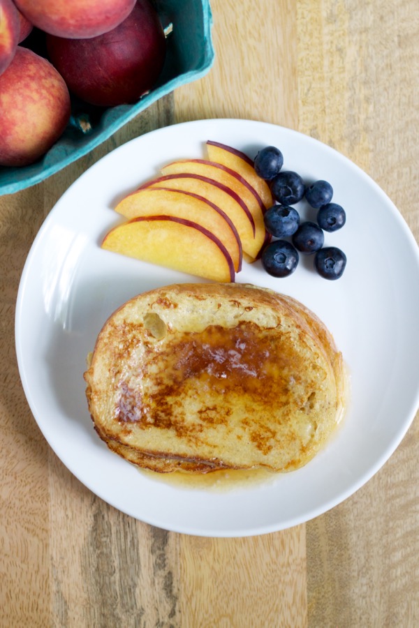 A french toast recipe that takes really simple ingredients and makes them all shine for a perfect breakfast treat.