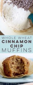 These one-bowl whole wheat cinnamon chip muffins are tender and coffeecake-y, packed full of sweet cinnamon chips - a perfect easy breakfast or lunchbox treat!