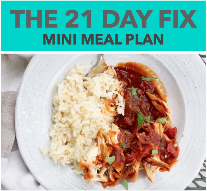 the 21 day fix mini meal plan